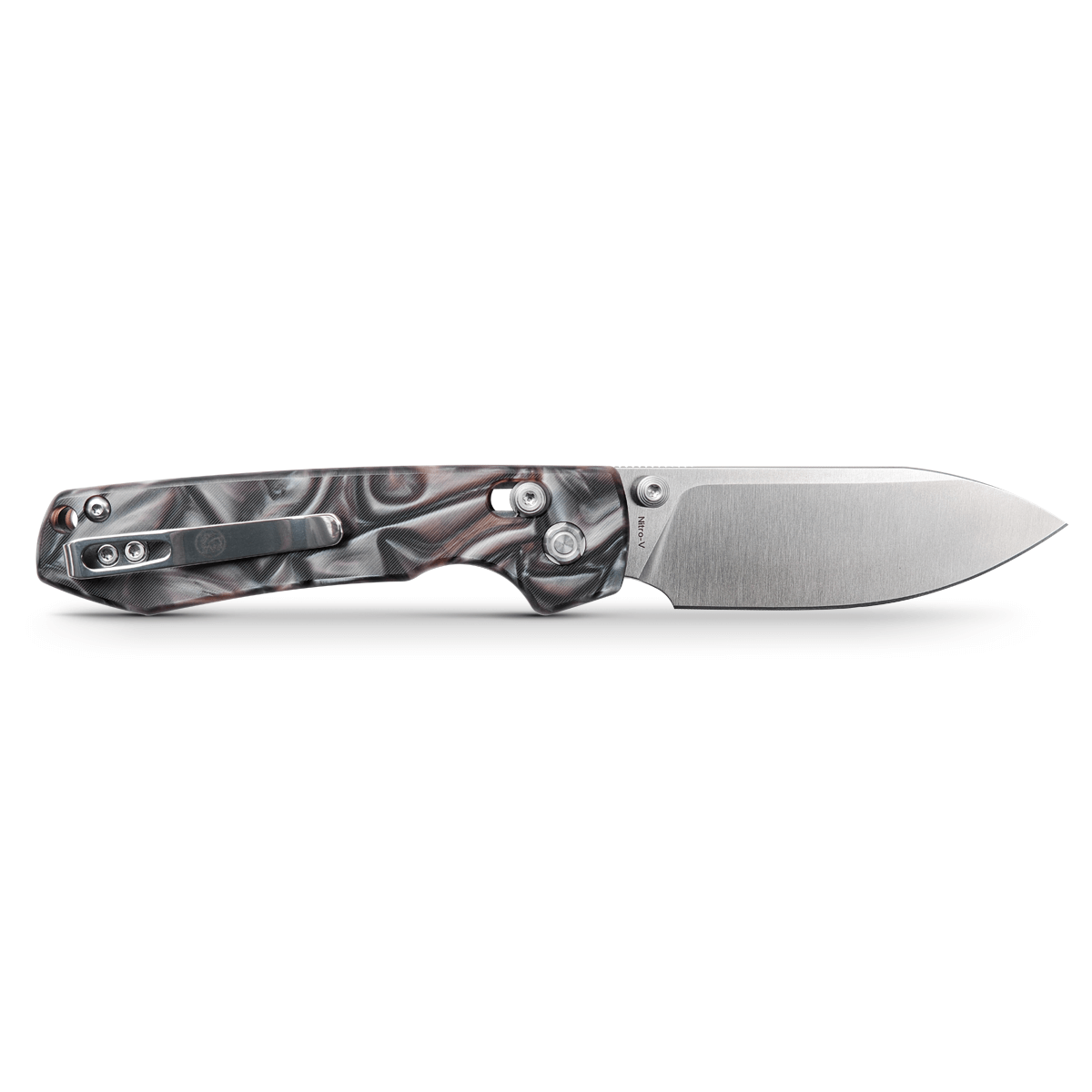 Going gear Exclusive Vosteed Raccoon Folding Knife 3.25in Nitro-V Steel Raffir Noble Handles Cross-Bar Lock