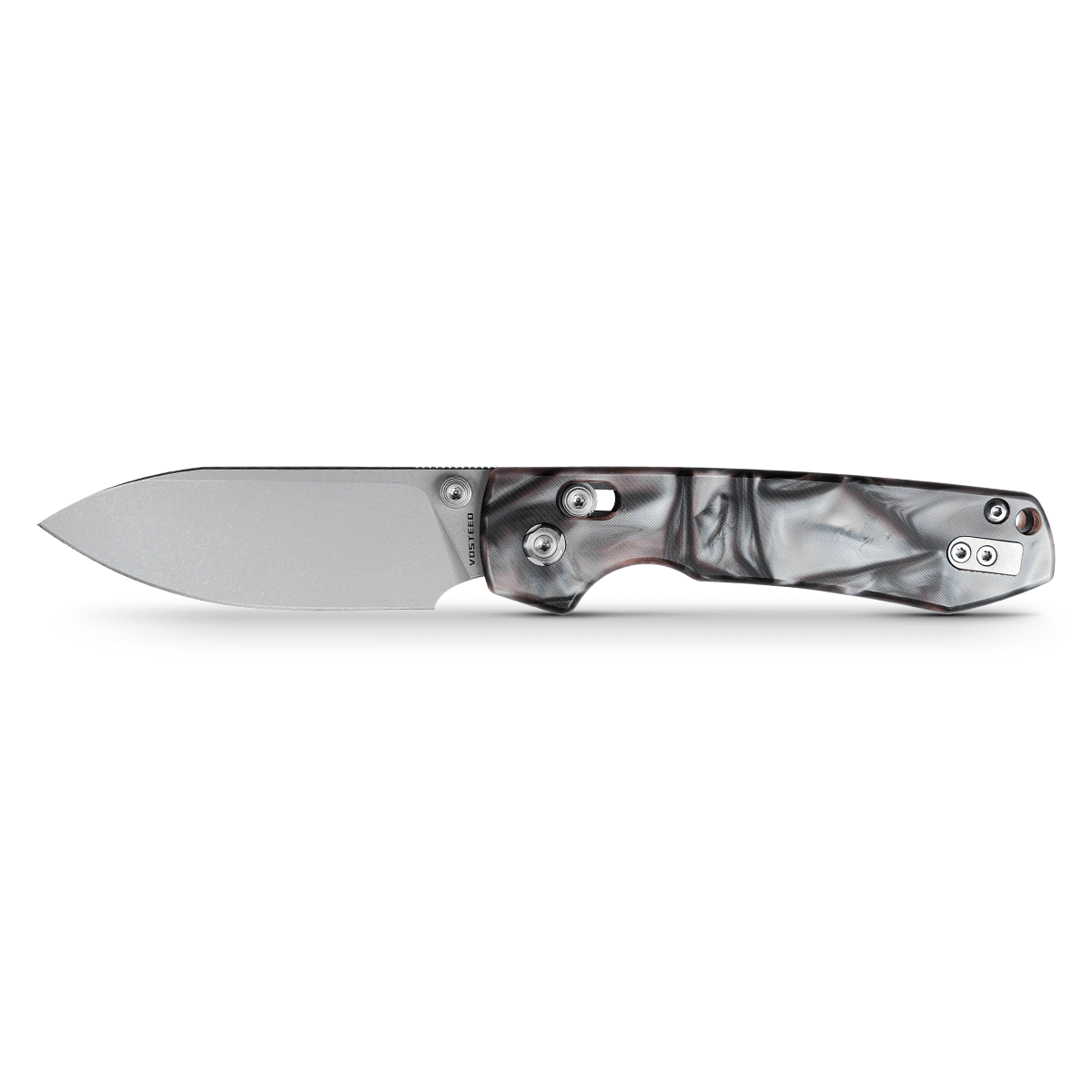 Going gear Exclusive Vosteed Raccoon Folding Knife 3.25in Nitro-V Steel Raffir Noble Handles Cross-Bar Lock A0534