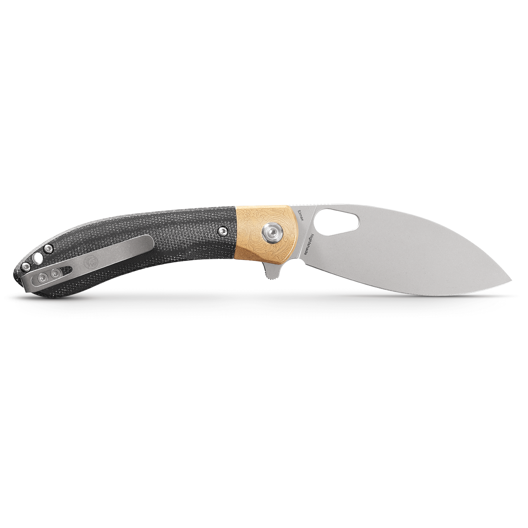 Nightshade® - Shilin Cutter - Liner Lock Knife (3.26" Elmax Blade & Micarta Handle) - A0112