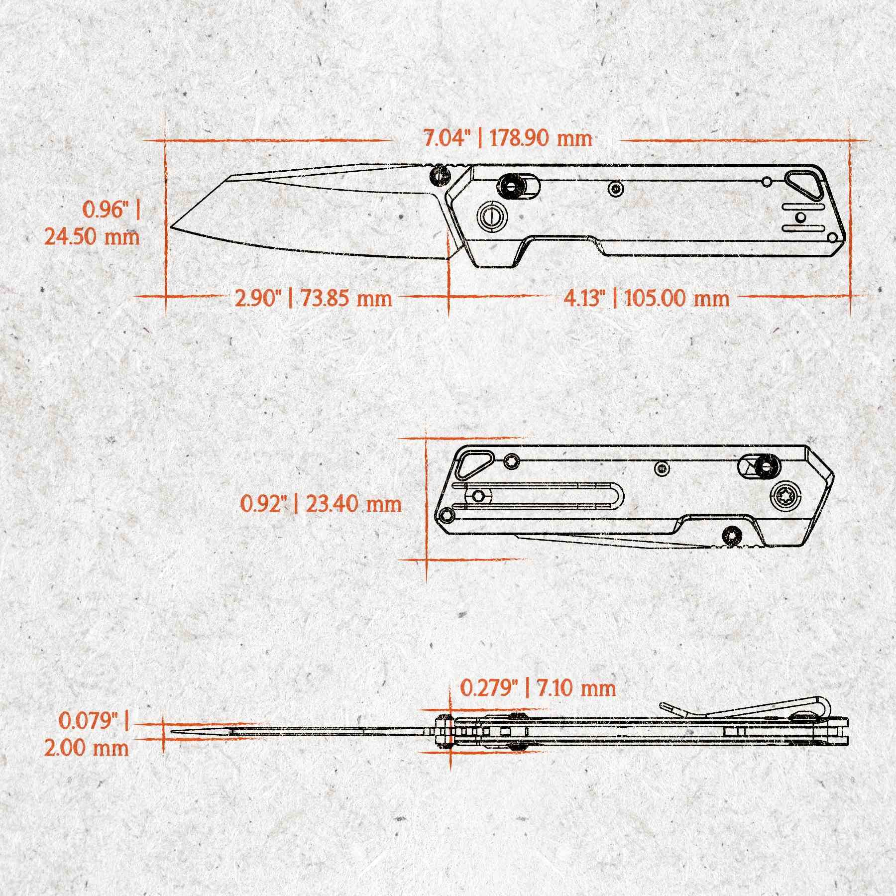 Parallel- Crossbar lock (2.90" 154CM Blade & Titanium Handle) - A3501