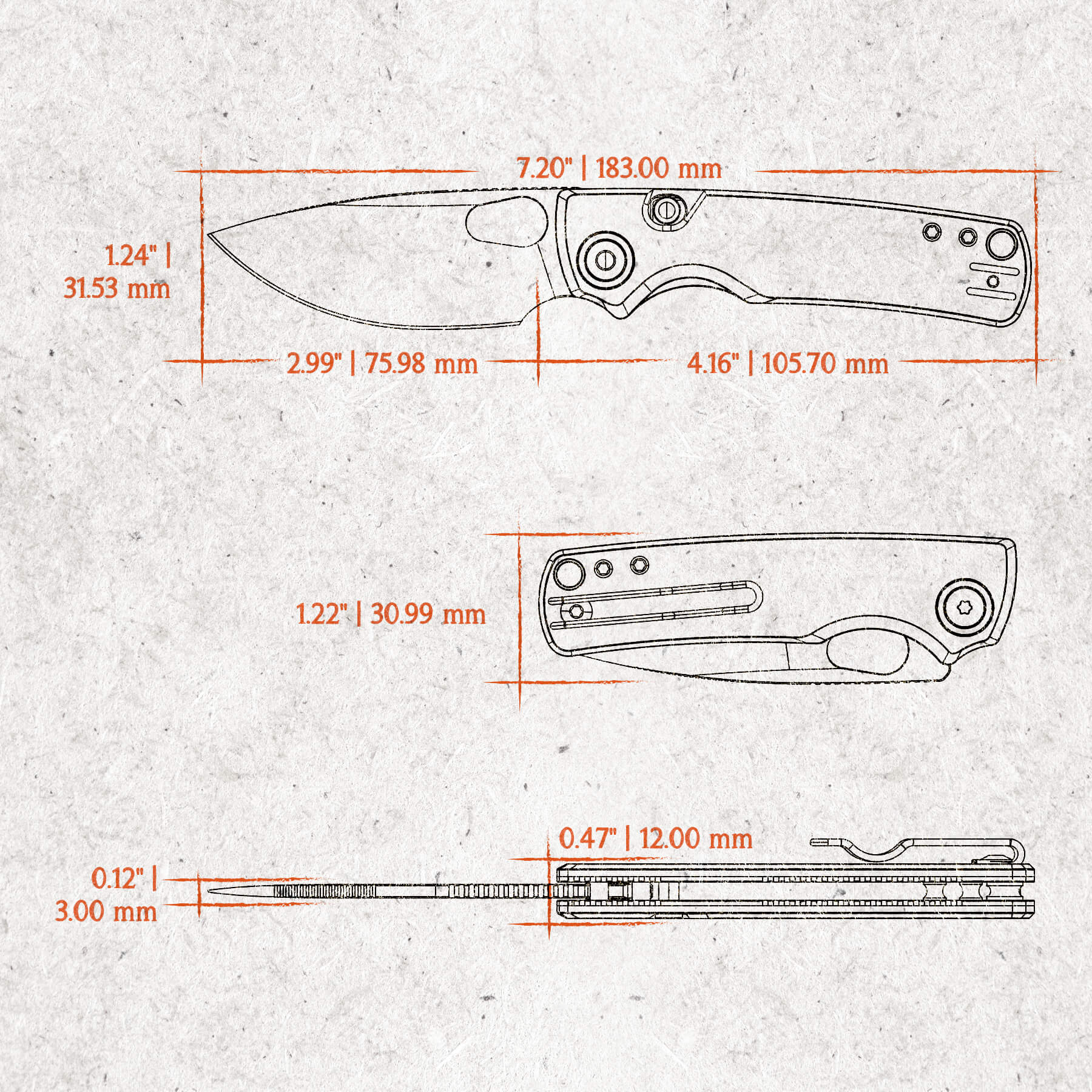 Porcupine - Top Liner Lock  (2.99" 14C28N Blade & Micarta Handle) - A2605