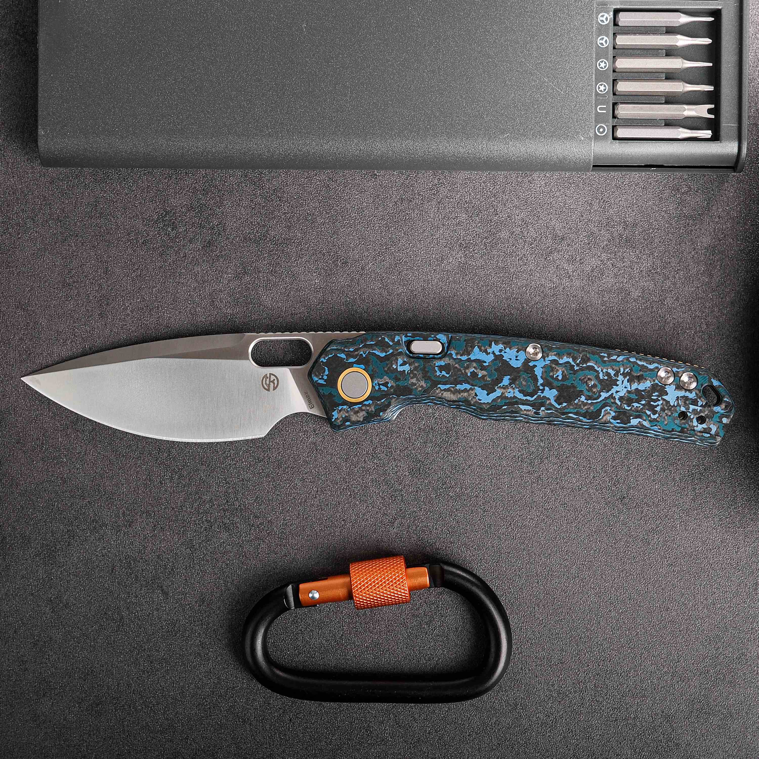 Psyop - Top Liner Lock Knife (3.32" Elmax Blade & Fat Carbon Handle) - A2208