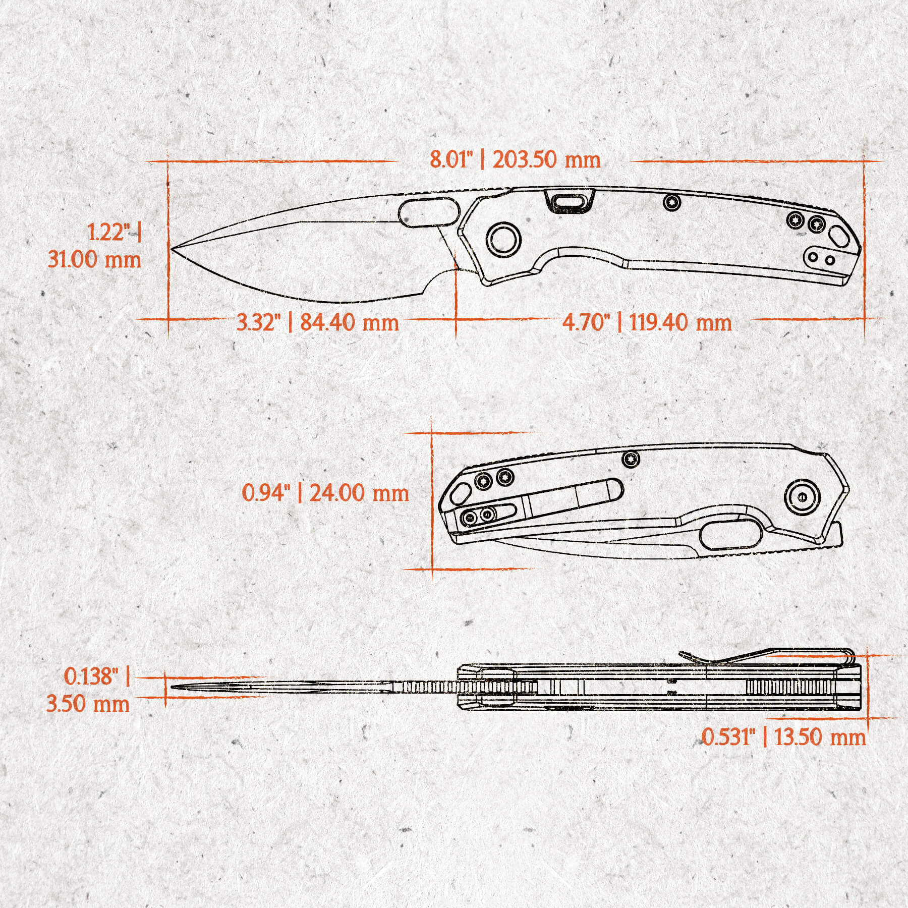 Psyop - Top Liner Lock Knife (3.32" Elmax Blade & Fat Carbon Handle) - A2208