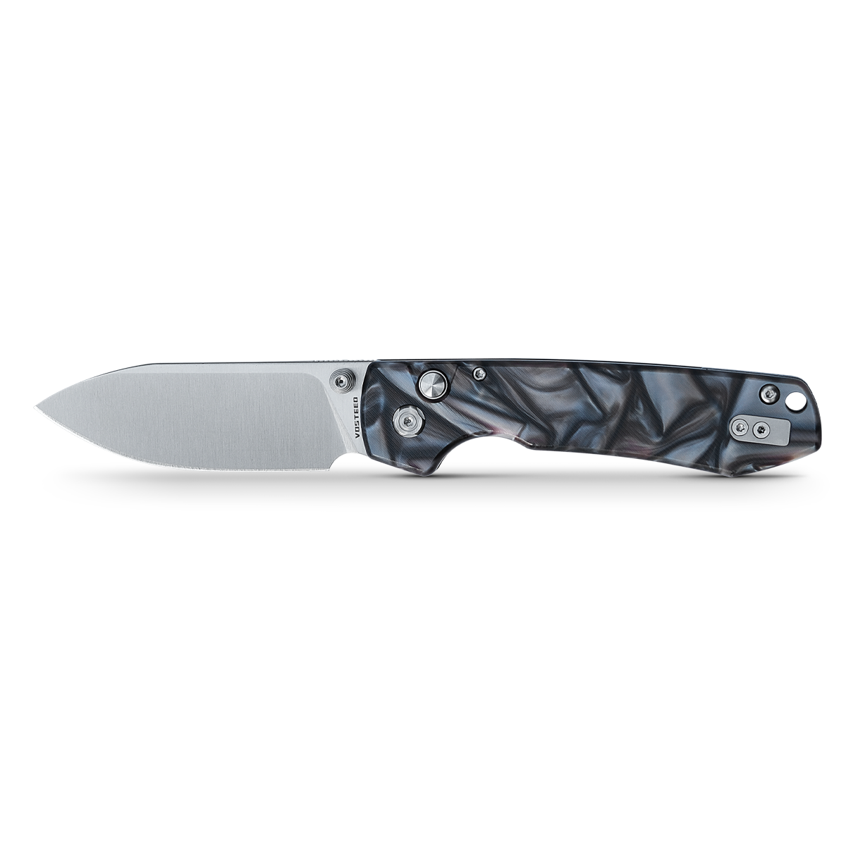 Going Gear Vosteed Raccoon Folding Knife 3.25in Nitro-V Steel Raffir Noble Handles