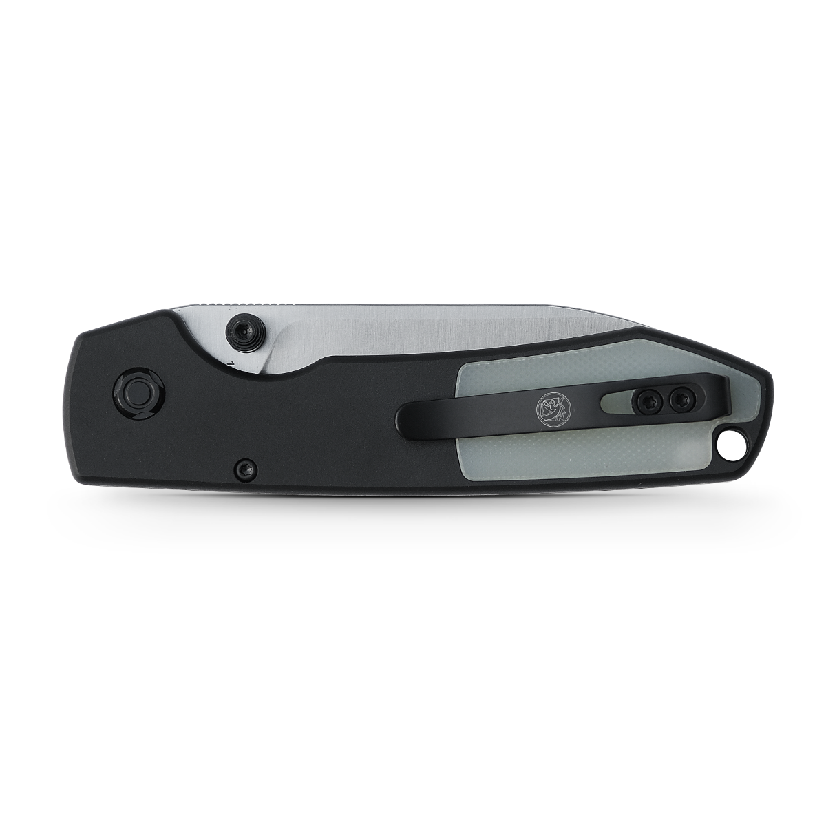 Going Gear Vosteed Exclusive Raccoon Folding Knife 3.25in 14C28N Steel Black Aluminum & Jade G10 Handles