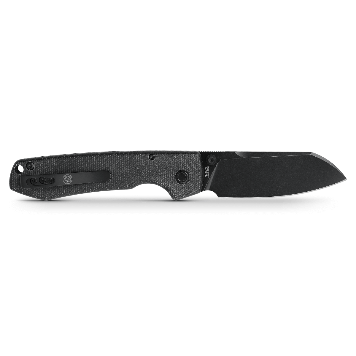 Raccoon® - Button Lock Knife (3.25" 14C28N Cleaver Blade & Micarta Handle) - RC32VPMCK