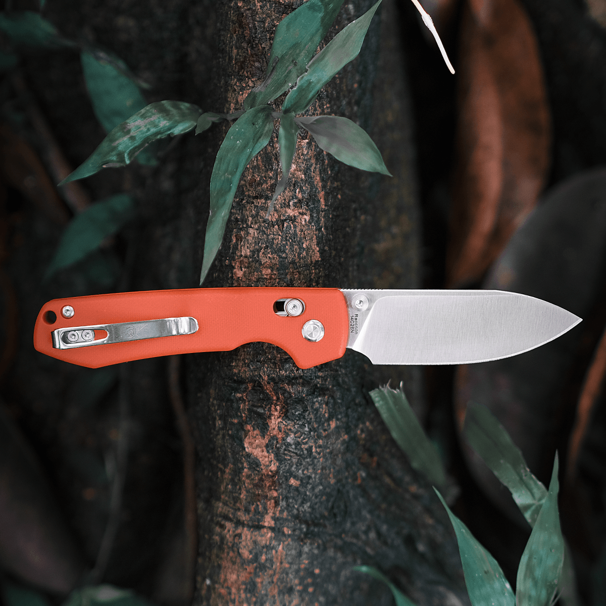 Raccoon® - Crossbar Lock knife (3.25" 14C28N Blade & G10 Handle) - RCCB32VTGO