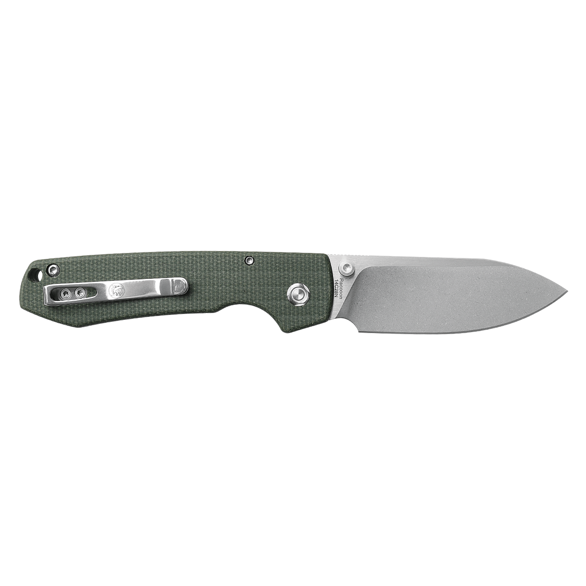 Raccoon® - Button Lock Knife (3.25" 14C28N Blade & Micarta Handle) - RC3SVM1