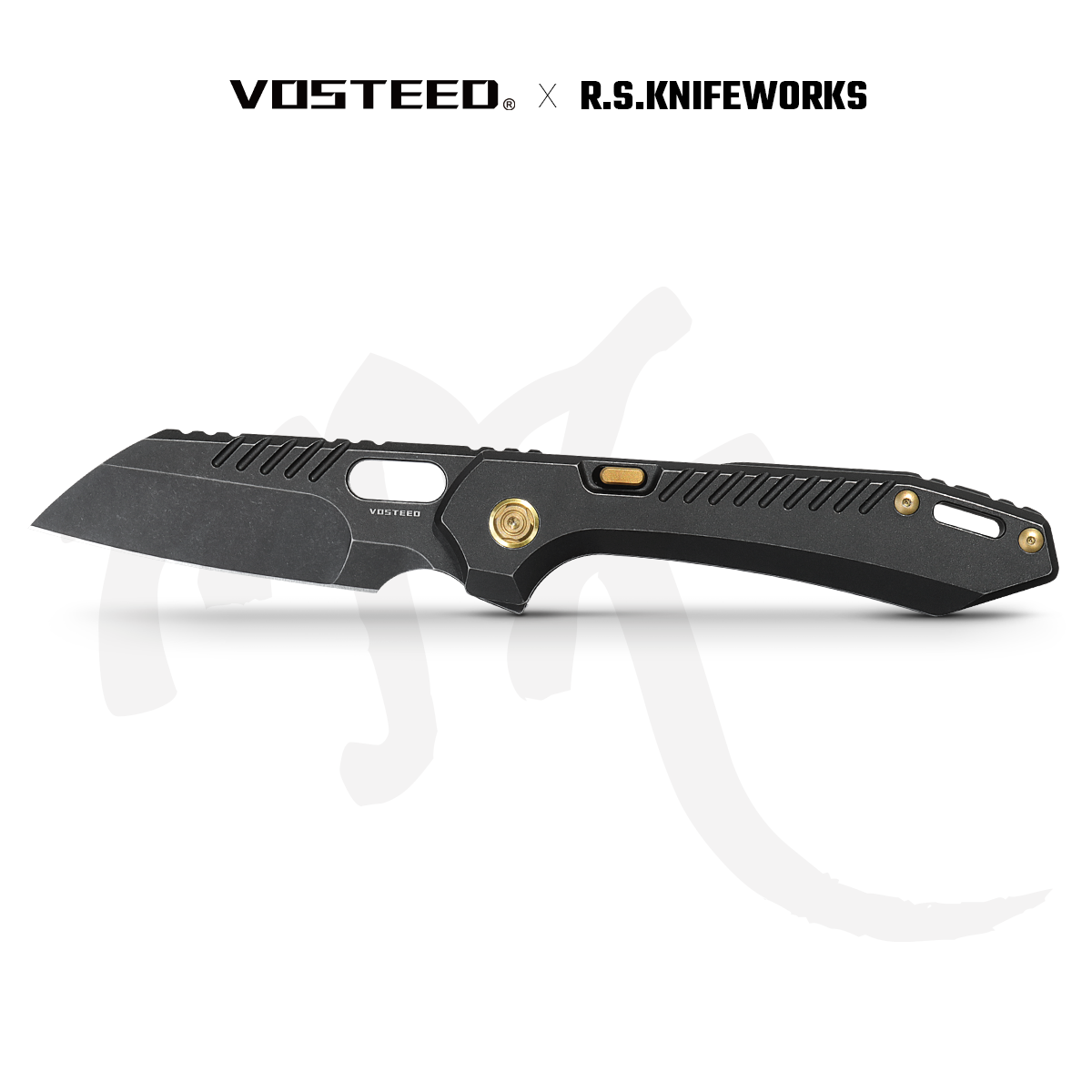 RSKAOS - Top Liner Lock (3.3" M390 Sheepsfoot Blade & Titanium Handle) - MHET3