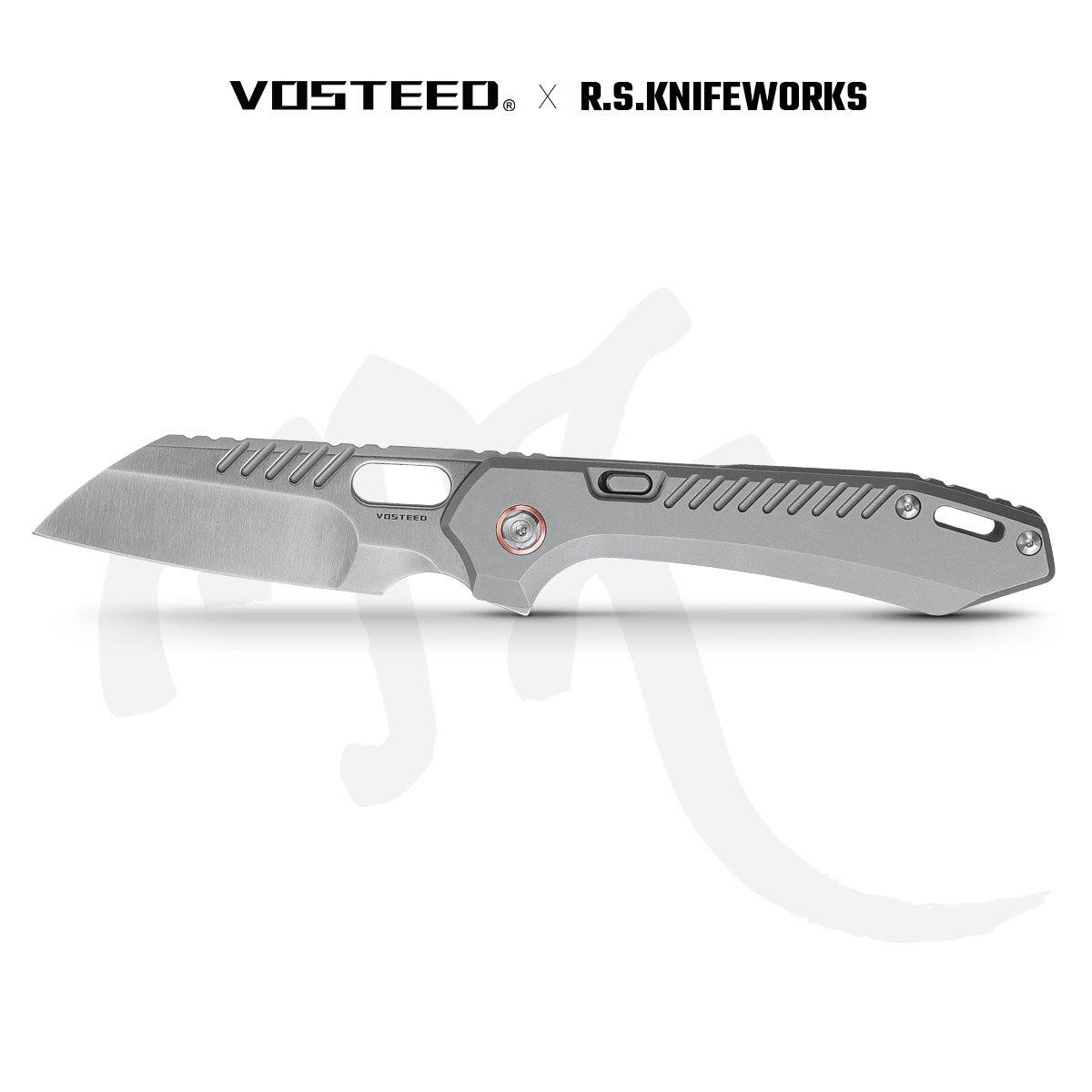 RSKAOS - Top Liner Lock (3.3" M390 Sheepsfoot Blade & Titanium Handle) - MHET4