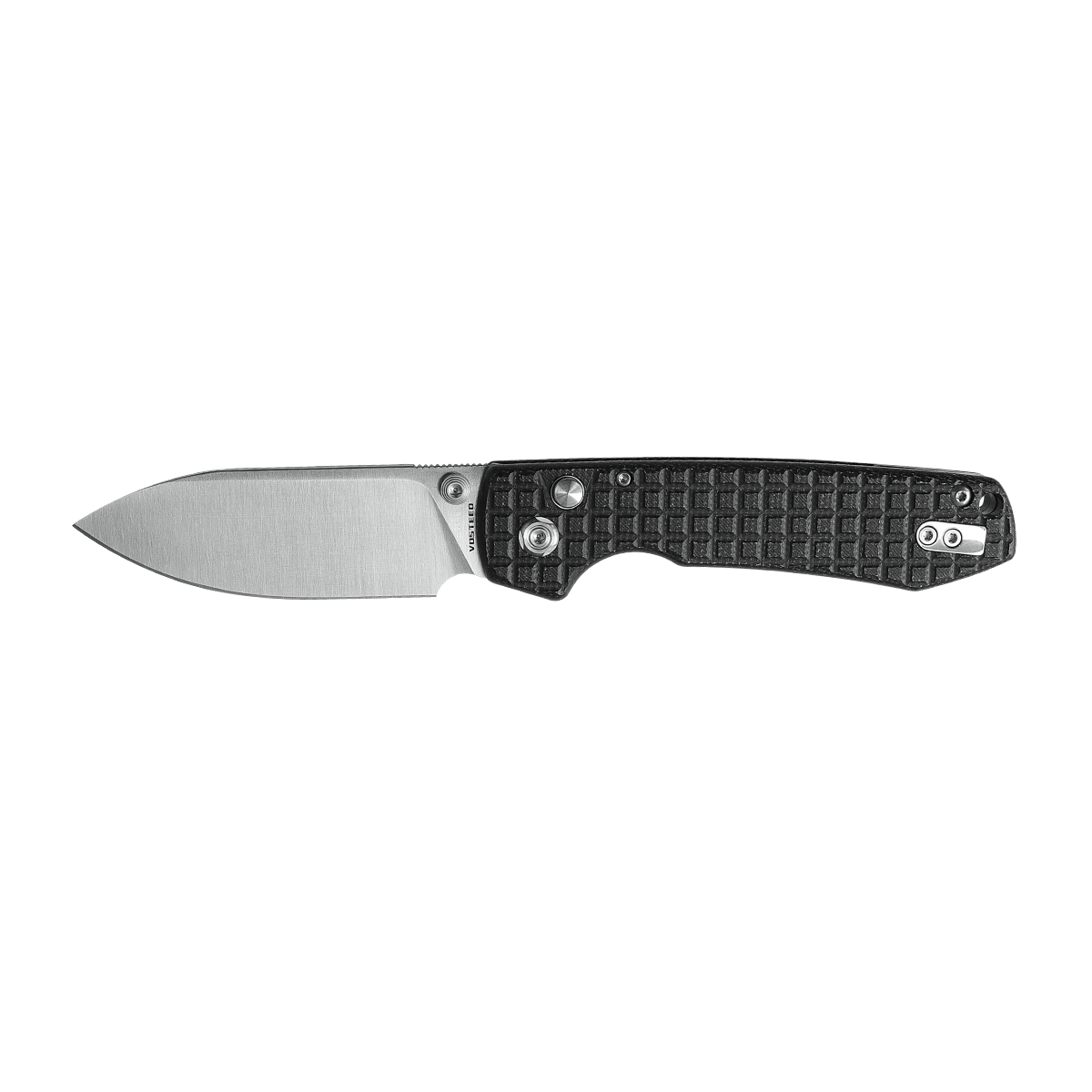 WMK EXCLUSIVE VOSTEED RACCOON BUTTON LOCK FOLDING KNIFE BLACK MICARTA FRAG PATTERN HANDLE 14C28N PLAIN EDGE RC3SVM13