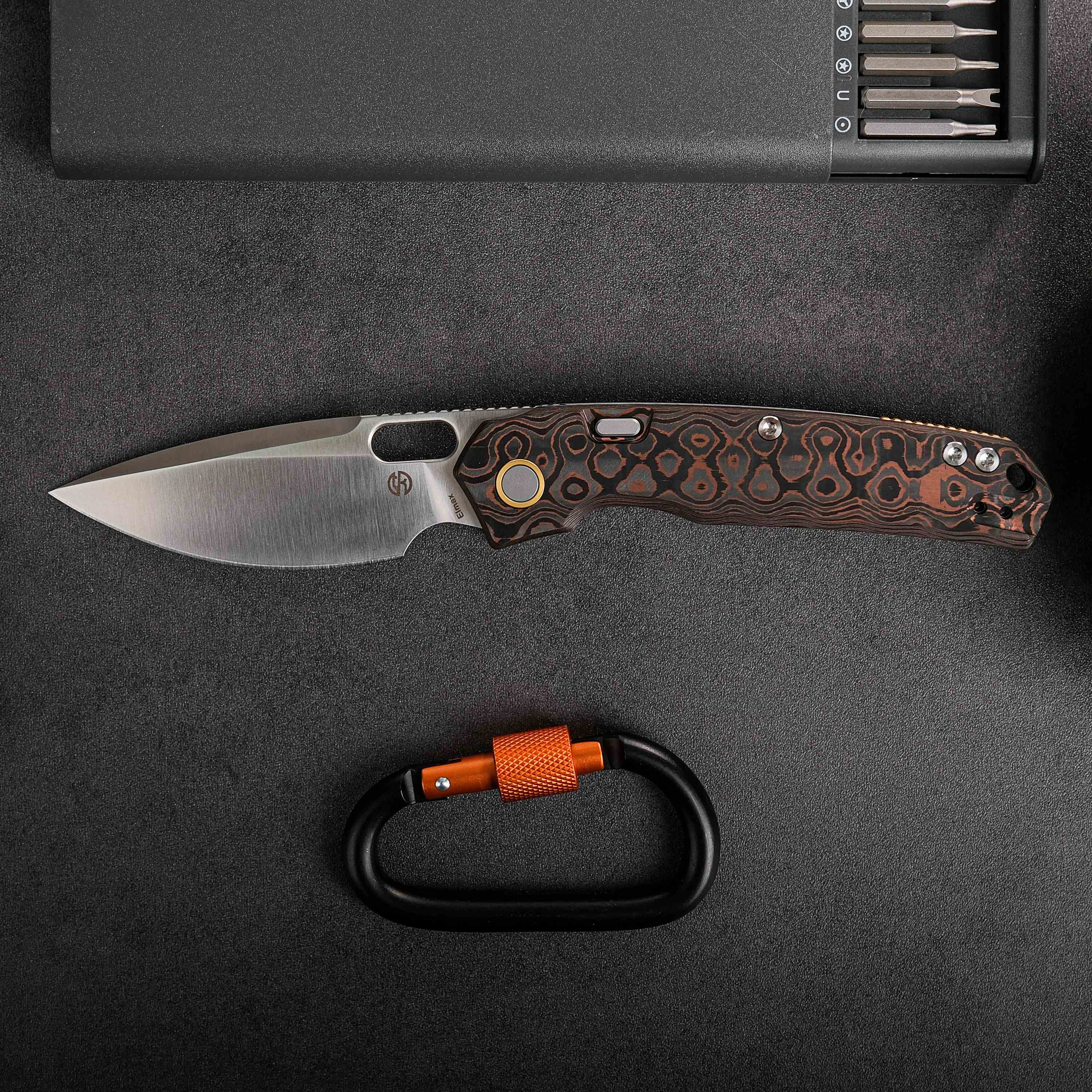 Psyop - Top Liner Lock Knife (3.32" Elmax Blade & Fat Carbon Handle) - A2207