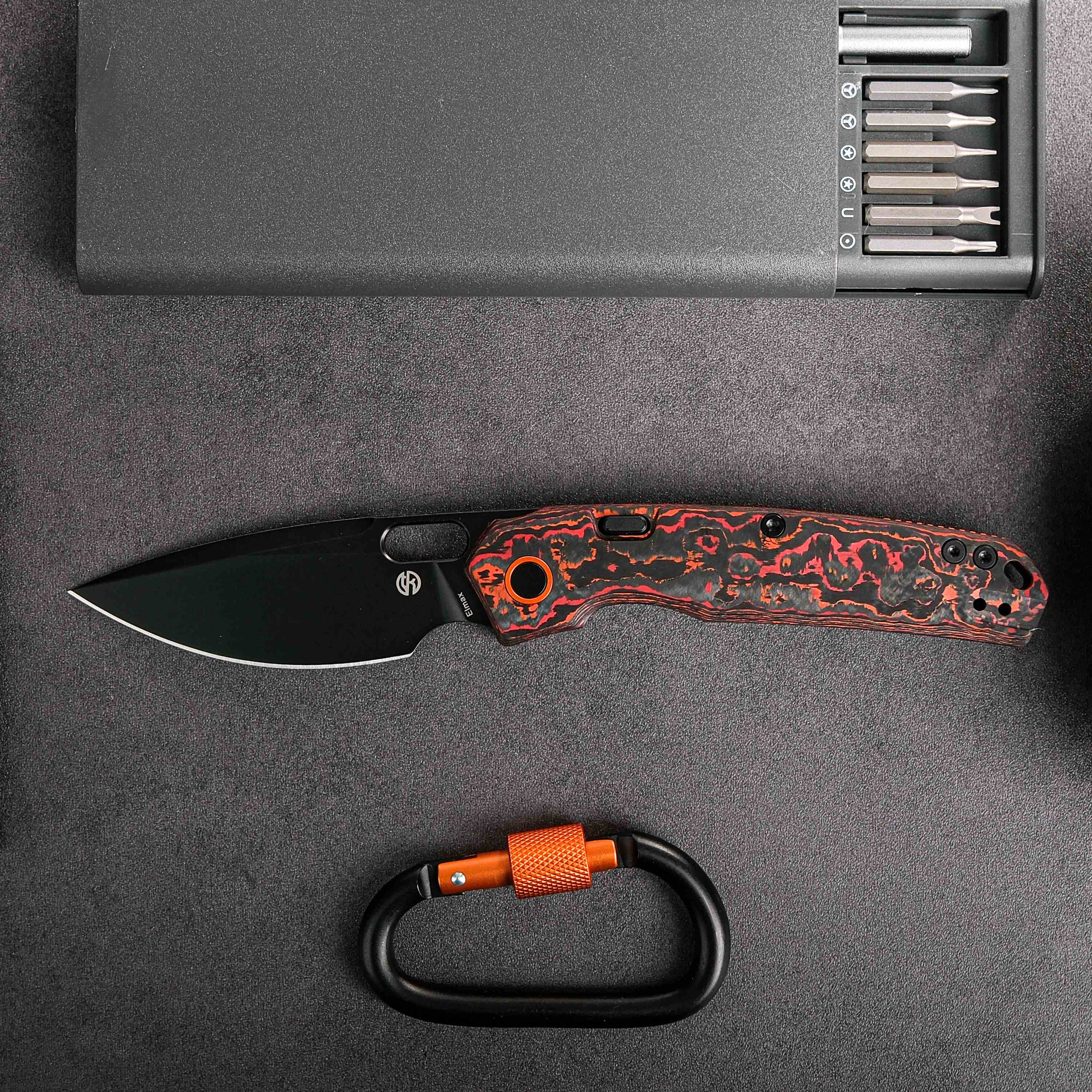 Psyop - Top Liner Lock Knife (3.32" Elmax Blade & Fat Carbon Handle) - A2209