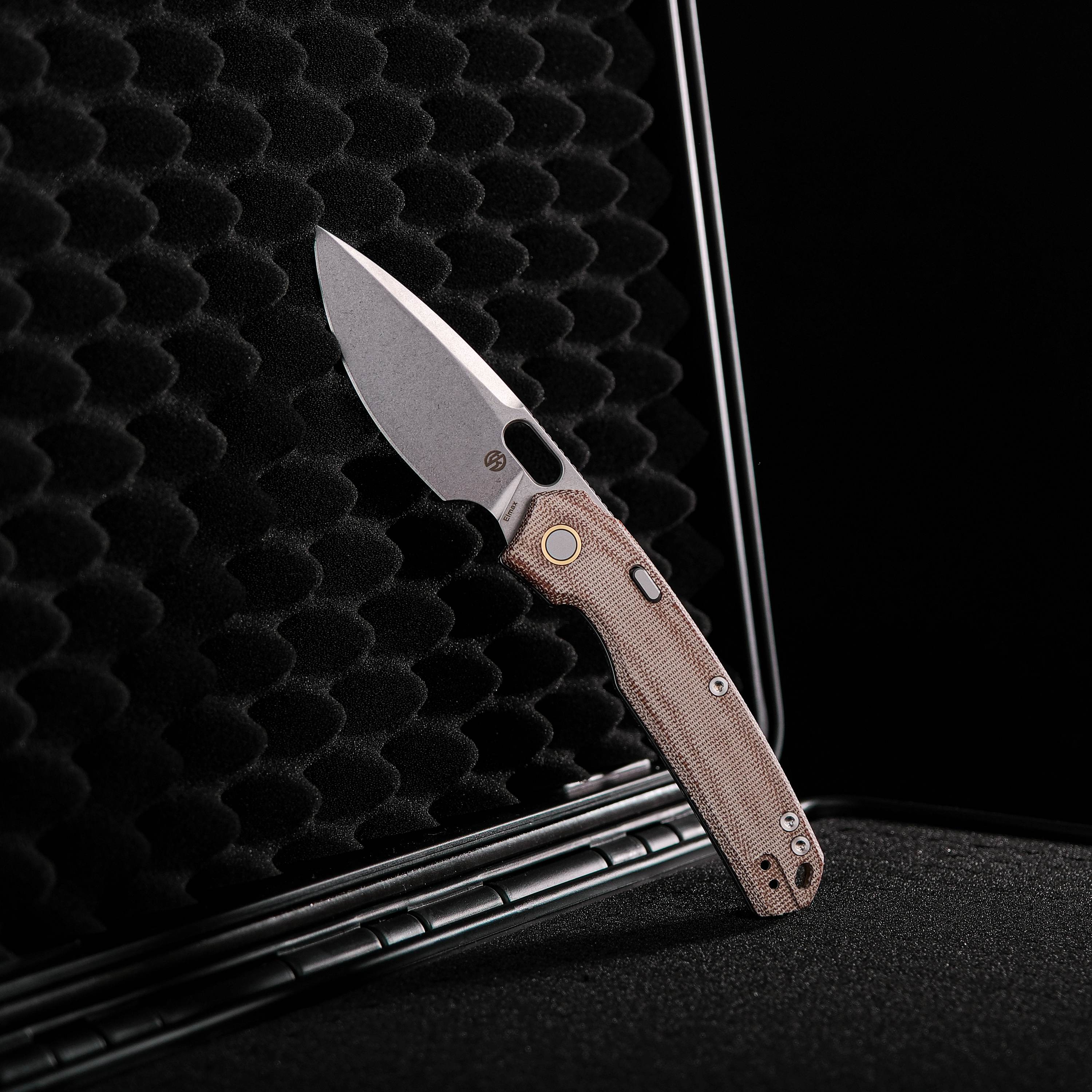 Psyop - Top Liner Lock Knife (3.32" Elmax Blade & Norplex UltreX™ Micarta Handle) - A2210